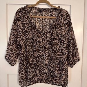 Express Women's Leopard Print Blouse